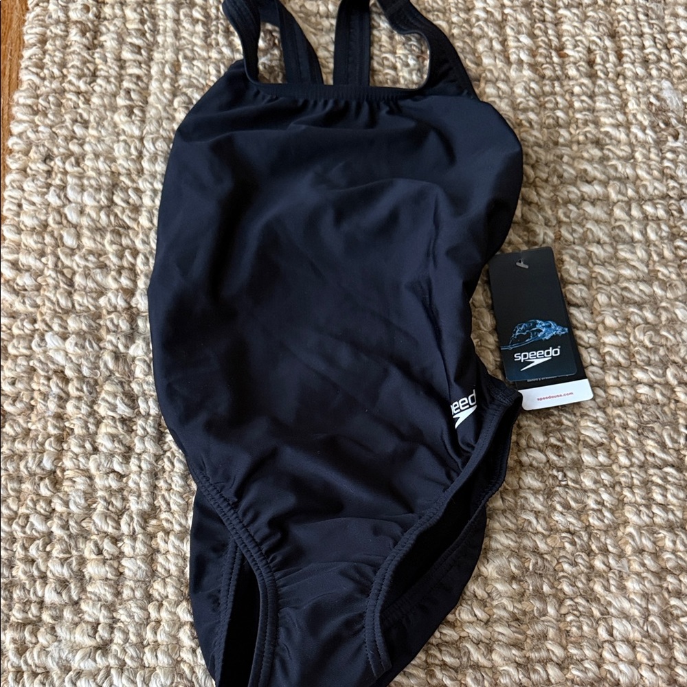 Speedo Black Girls/ Womens ' Classic One-Piece Swimsuit